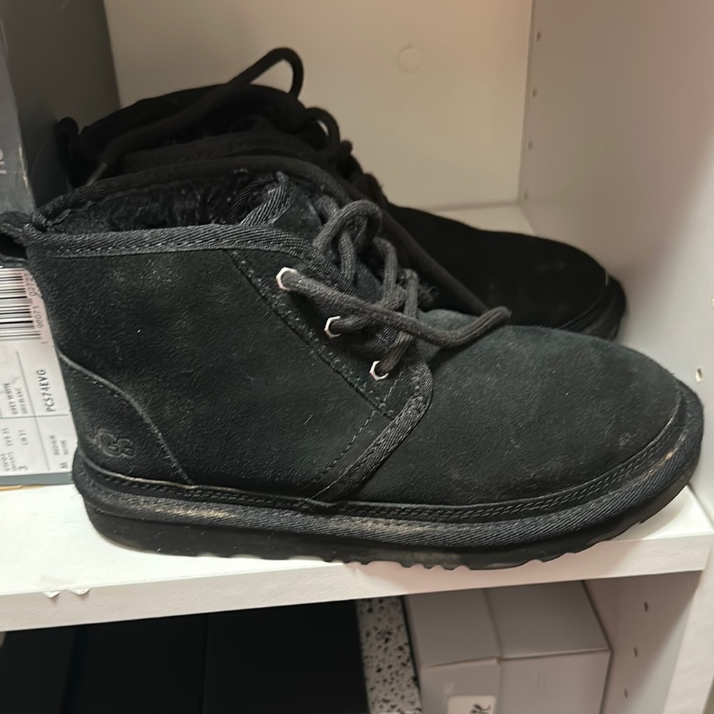 UGG Black Casual Ankle Boots with Suede Upper